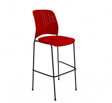 Red Color, Dining table Chair, Study Chair, Metal Chair, Fiber Chair