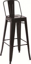 Dark color , Brown Color, Metal Stool in Chair Style