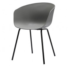 office chair, cafe chair, dining chair, grey chair, chair with metal legs
