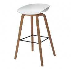 bar stool, wooden bar stool, white bar stool, stool, kitchen stool