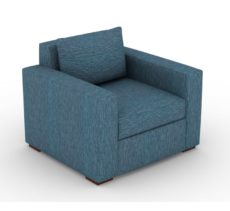Blue sofa chair, Blue sofa chair with cushion