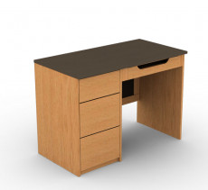 Wooden Pedestal Desk, Study Desk with Three Drawer