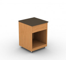 Night Stand, Wooden Night Stand, Side Desk, Wheels