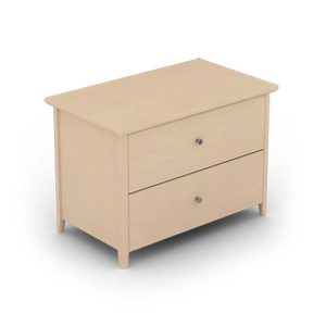 Two Drawer Wooden Chest