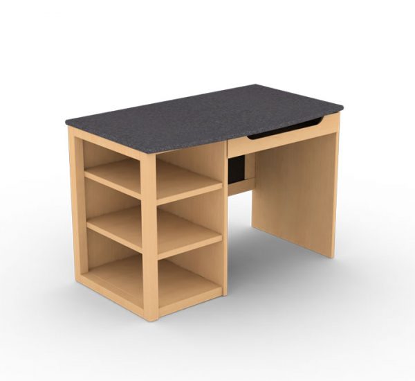 Open Shelf, Wooden Desk, Three Compartment Desk, Wooden Desk, Desk with Pencil Drawer
