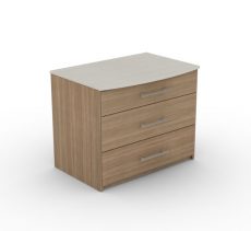 wooden 3 drawer chest