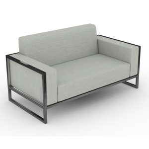 Two Seater Sofa, Lounge Sofa, Metal Frame Sofa, Grey Sofa