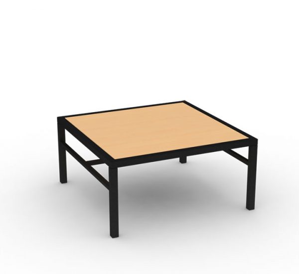 Coffee Table, Wooden Coffee Table, Black Metal Leg, Square Tabel