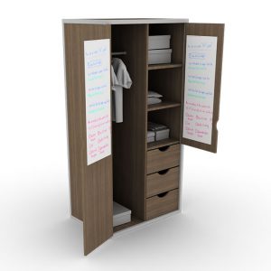 Full Size Wardrobe in Walnut color with two Drawer