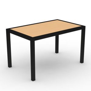 Wooden Table, Metal Leg, Black Metal leg, rectangle table, study table, office table, dinner table