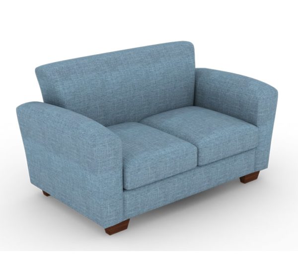 Two Seater Sofa, Smoke Blue Sofa, Lounge Sofa