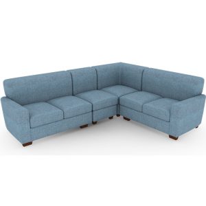 L shape Sofa, Corner Sofa, 5 seater Sofa, Blue Sofa