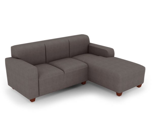 Lounge Sofa, Grey Sofa, L Shape Sofa, Three Seater Sofa with Chaise