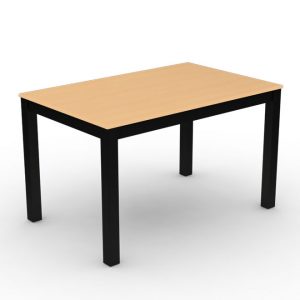 Rectangle Table, Kitchen Table, Wooden Table, Black Metal leg Table, Rectangle Table