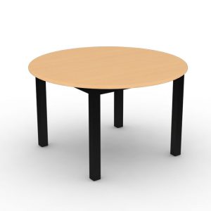 Kitchen Table, Round table, Circle Table, Wooden Table, Black Metal Leg Table