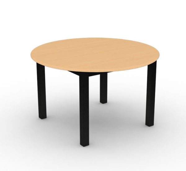 Kitchen Table, Round table, Circle Table, Wooden Table, Black Metal Leg Table
