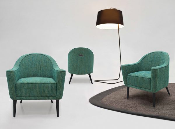 Three Green Accent Chair, Lamp