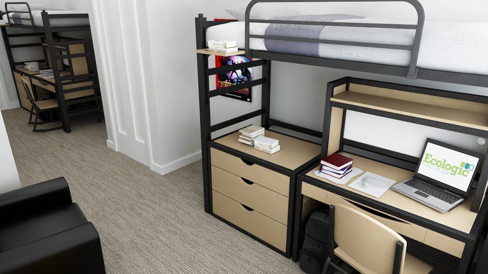 Dorm Loft Beds Lofted College Bed Ecologic Furniture