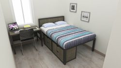 Laguna student furniture displaying double bed.