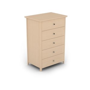 wooden 5 drawer chest