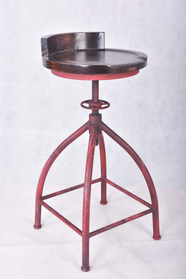 Wooden and Metal Antique style bar stool