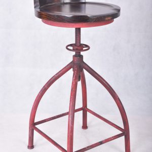 Wooden and Metal Antique style bar stool
