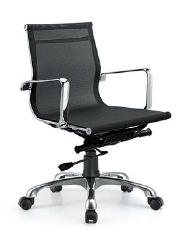 Black and Silver , Metal Chair, Chair with Wheels, Office Chair, study chair