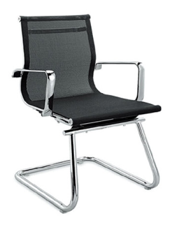 Black Chair, Metal Chair, Silver Metal, Back Mesh Chair