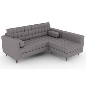 Extended Sofa, Grey Sofa, Cushioned Sofa