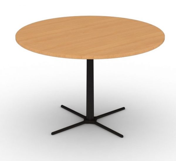 Wooden Table, Black Metal leg Table, Single Leg Table, Round Table, Cafe Dining Table, Pub Table